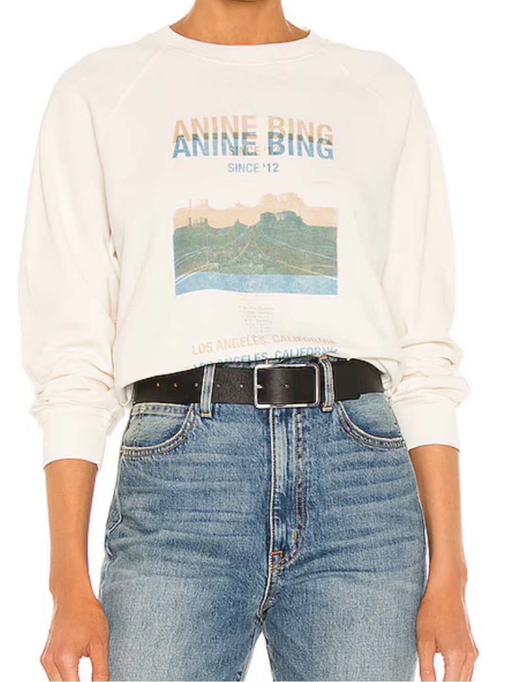 Anine Bing Cream Arlo Desert Sweater